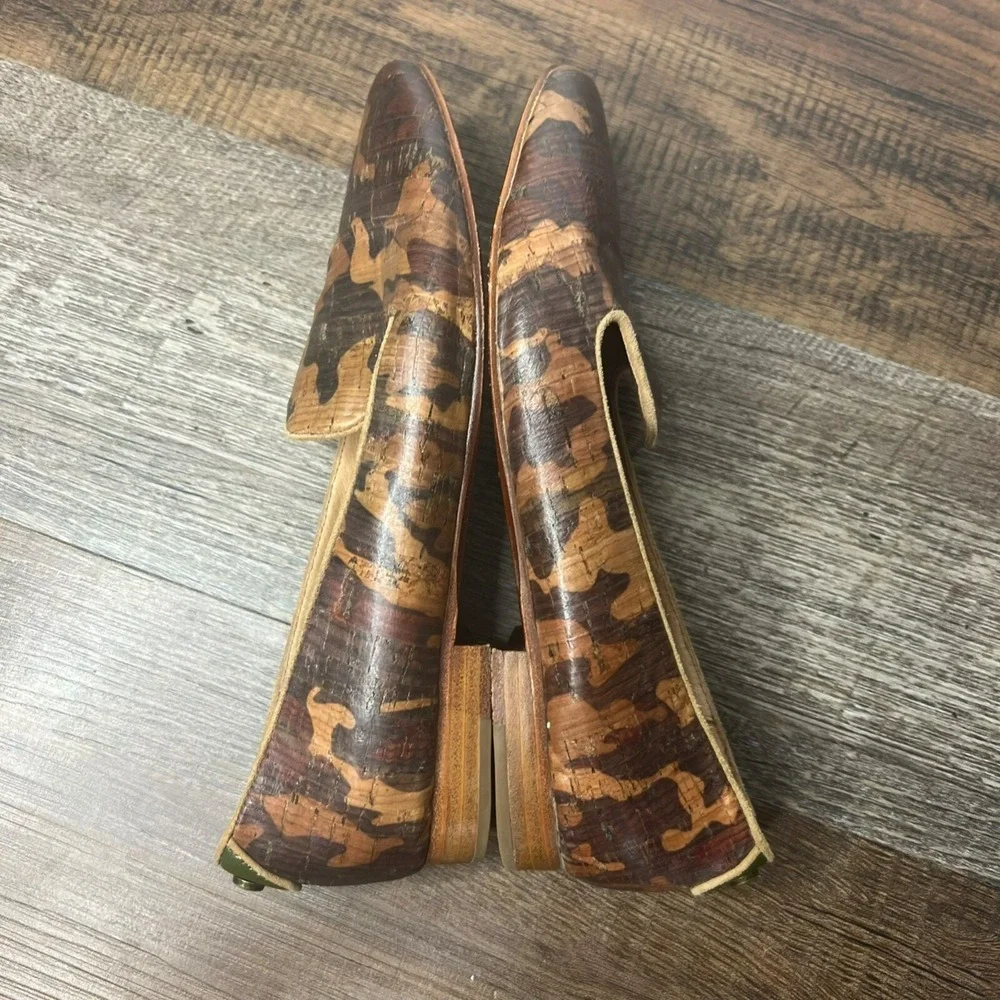 Australia Luxe Collective Camo‎ Loafers Flats Leather Brown Tan Slip On Shoes 6
